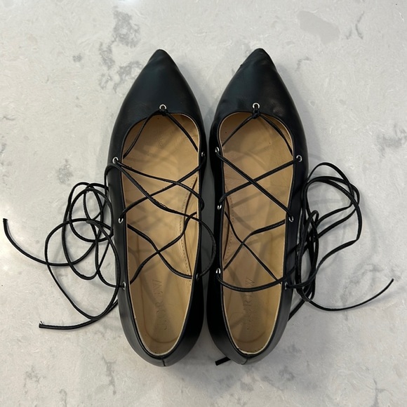 J.Crew Lace Up Ballerina Flats